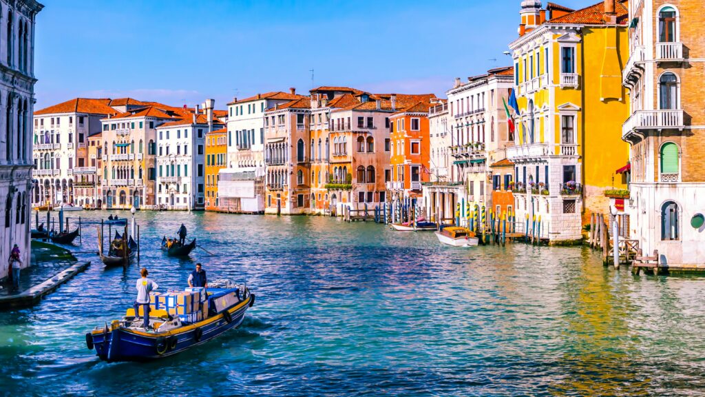 Venice Houses Boat Water Italy