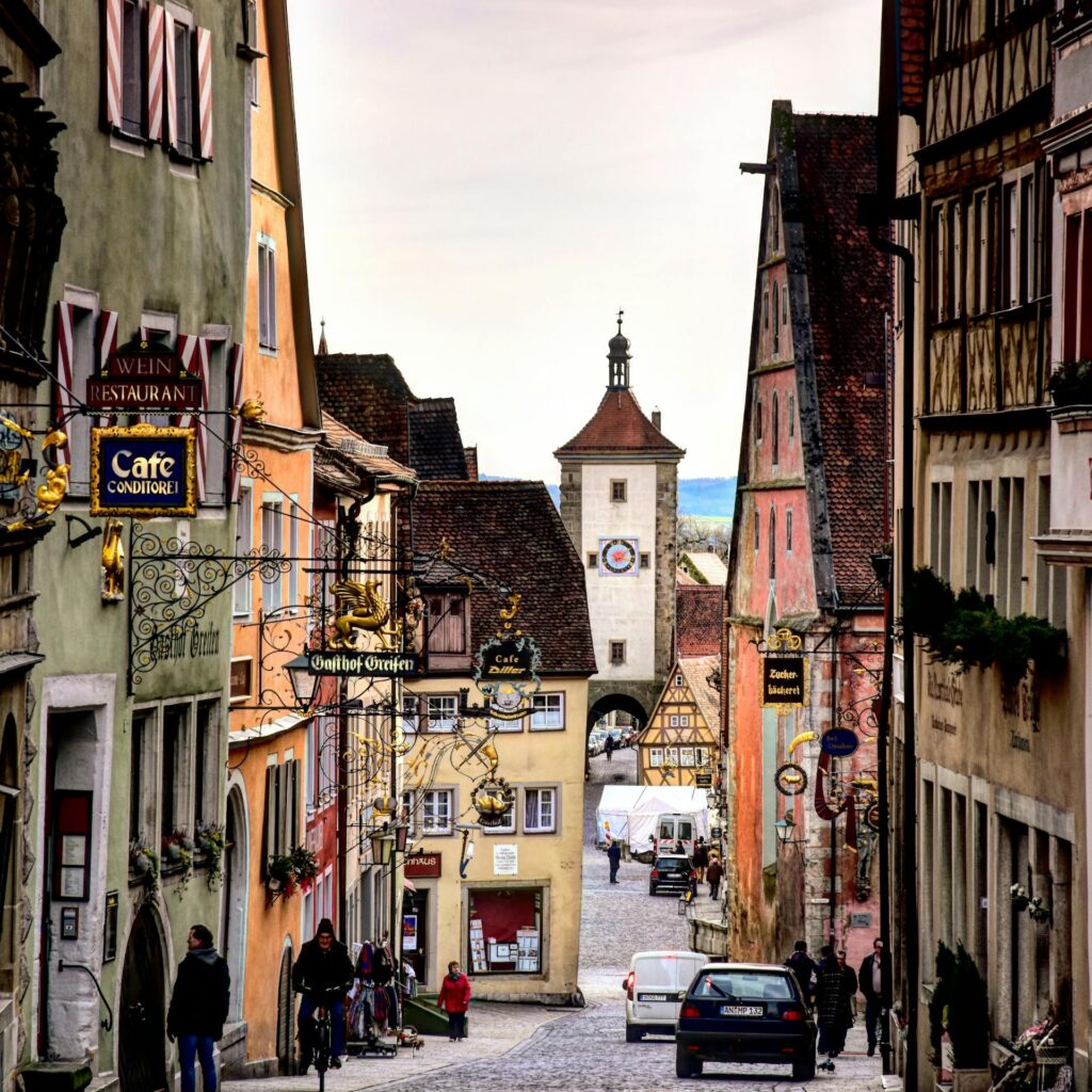 Rothenburg City Street Downtown 