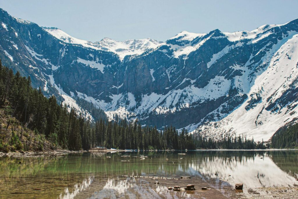 Glacier National Park Lake Mountains Travel 