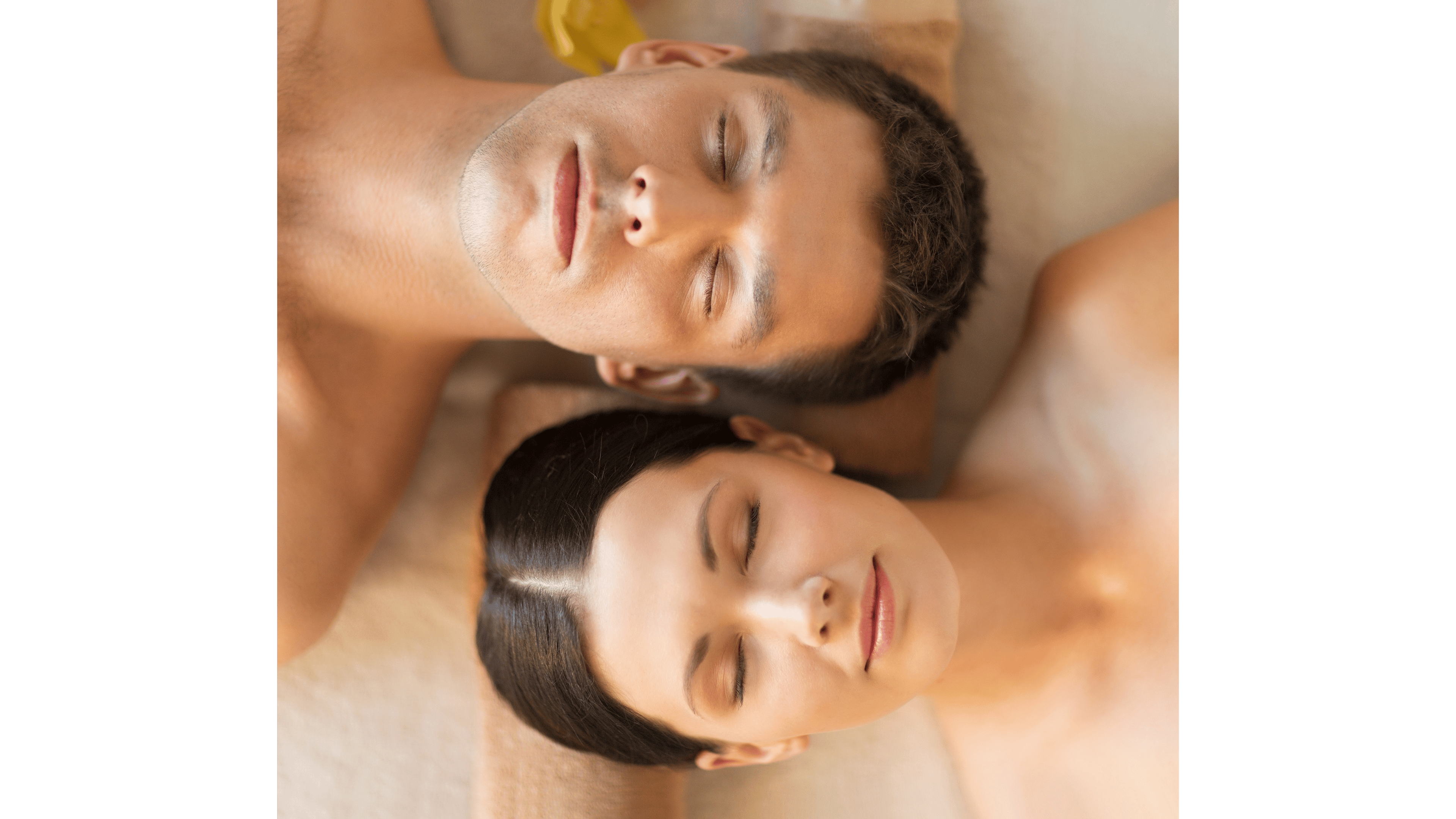 couples faces spa relaxed sleeping