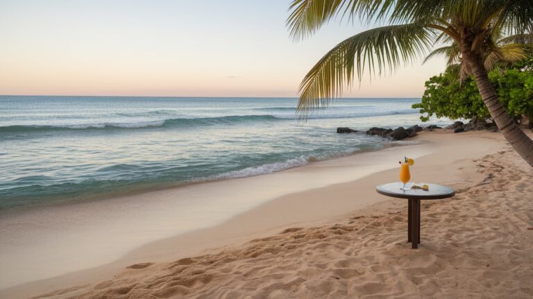 beach tropical dominican republic drink on table