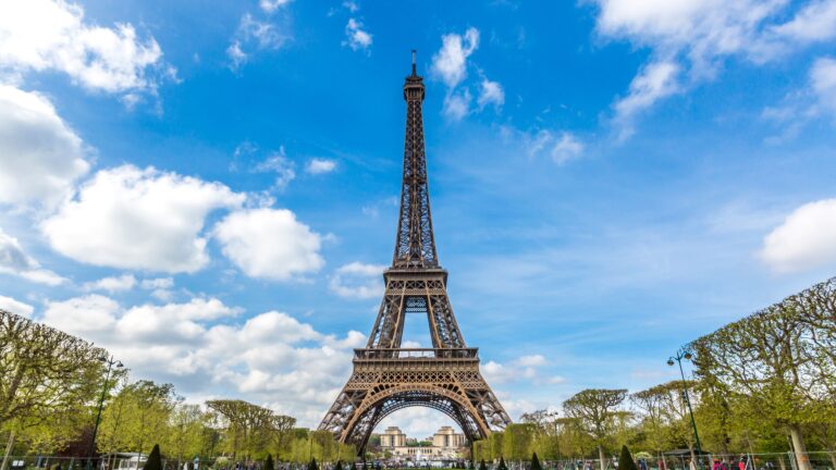 Eiffel Tower Blue Sky