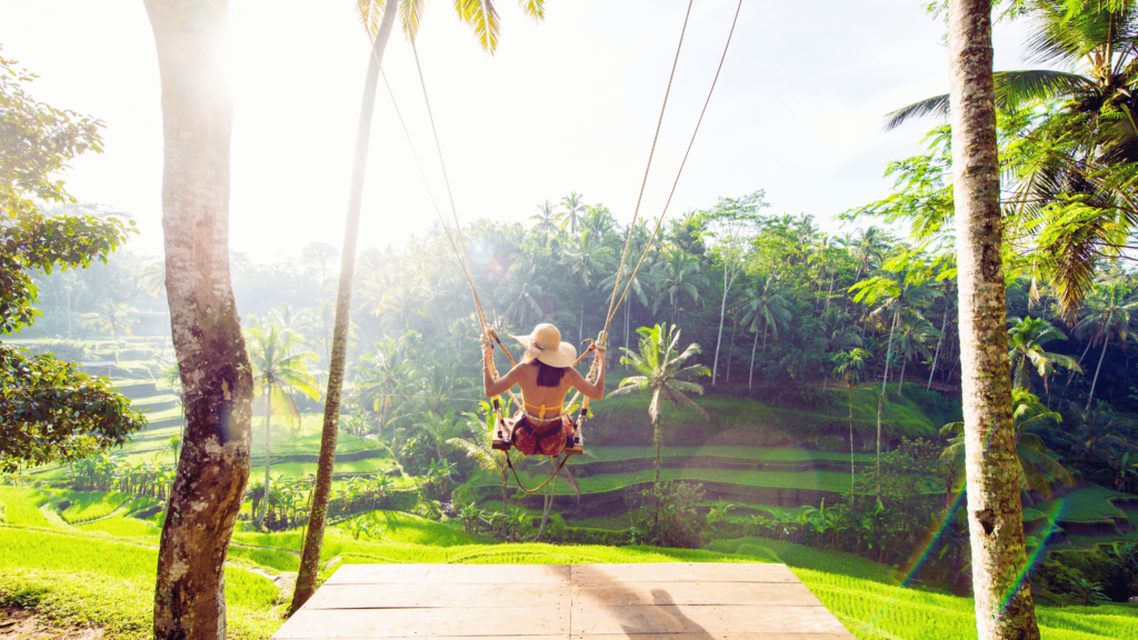 Bali Girl Swing Tropical Jungle